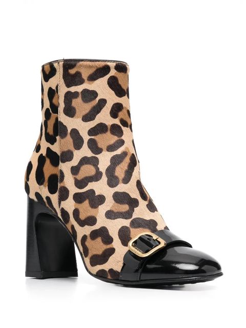 Tod's leopard print heeled boots - Brown - zdjęcie produktu nr 2