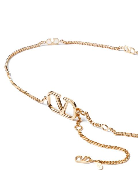 Valentino Garavani VLogo Signature polish-finish belt - Gold - zdjęcie produktu nr 2