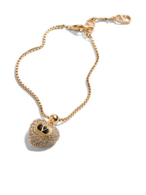 Valentino Garavani Coeur Royal Swarovski-crystals bracelet - Gold