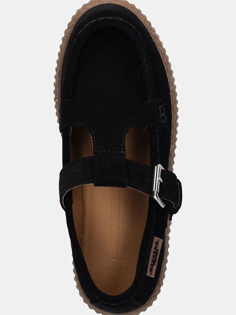 Weekend Max Mara półbuty zamszowe Wkasolista damskie kolor czarny na platformie 2615521174600