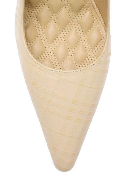 Burberry quilted check leather dame pumps - Neutrals