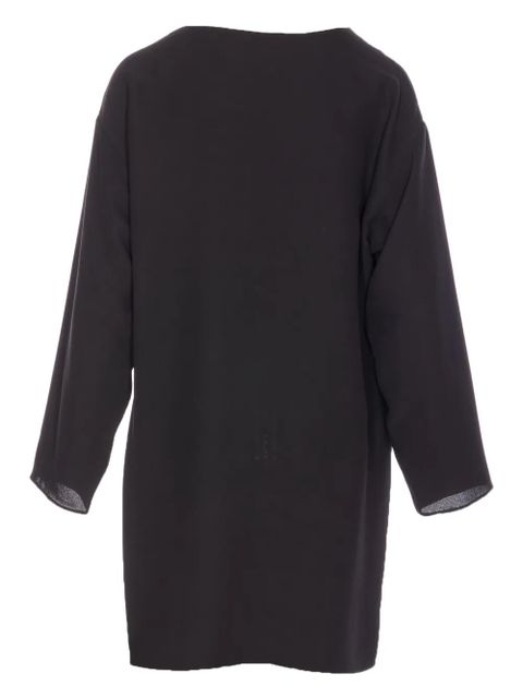 The Row boat-neck long-sleeved blouse - Black