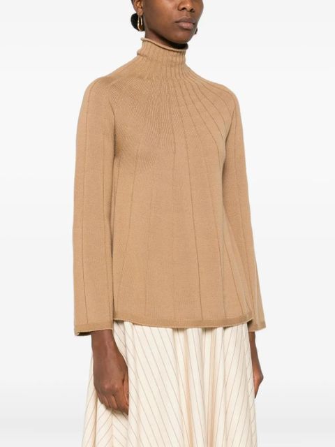 Max Mara ribbed turtleneck sweater - Brown