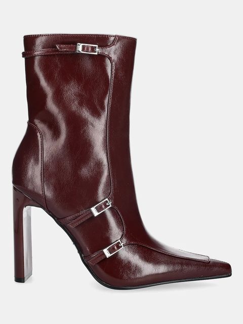 Steve Madden botki Fastened damskie kolor bordowy na słupku 11004818 - zdjęcie produktu nr 2