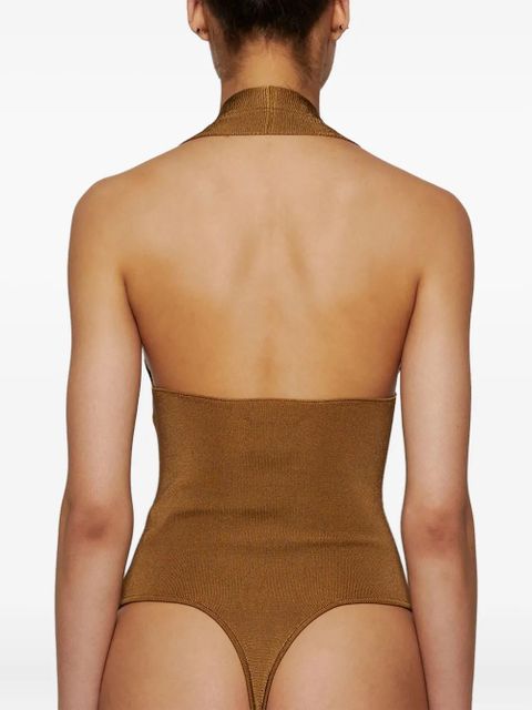 KHAITE Toto halter-neck bodysuit - Brown