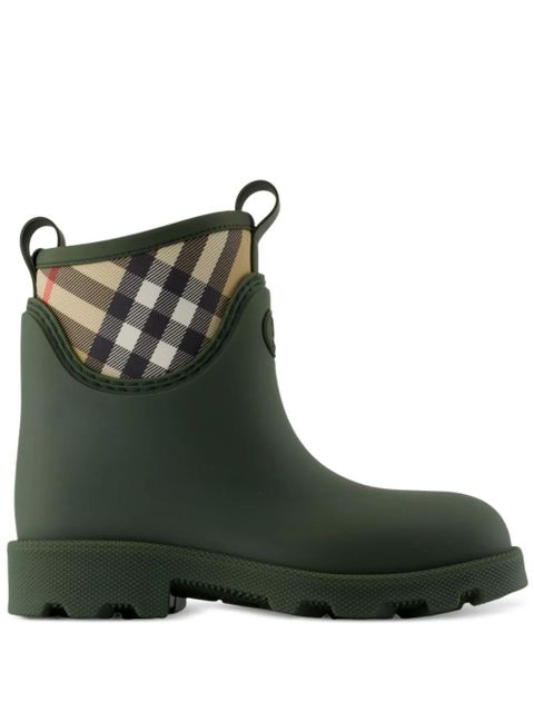 Burberry signature-check rain boots - Green - zdjęcie produktu nr 1