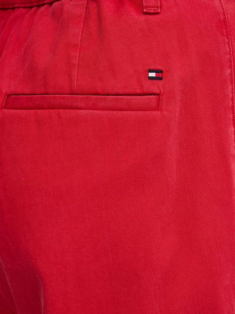 Tommy Hilfiger spodnie damskie kolor czerwony szerokie high waist WW0WW45589