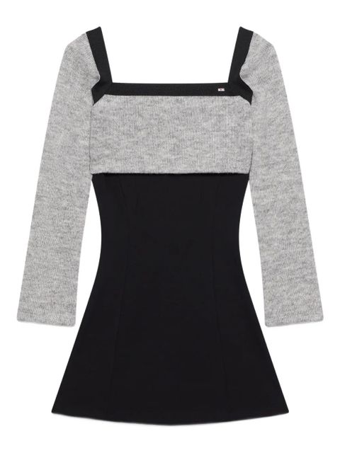 GCDS square-neck mini dress (two-piece) - Black