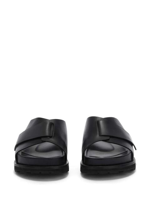 Jil Sander platform leather slides - Black - zdjęcie produktu nr 2