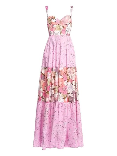 Agua By Agua Bendita Alanifloral maxi dress - Pink - zdjęcie produktu nr 1