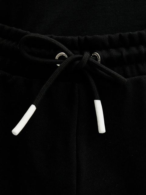 Karl Lagerfeld Jeans szorty bawełniane damskie kolor czarny gładkie high waist A2W10095