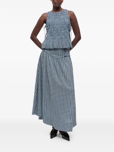 GANNI checkered top - Blue - zdjęcie produktu nr 2