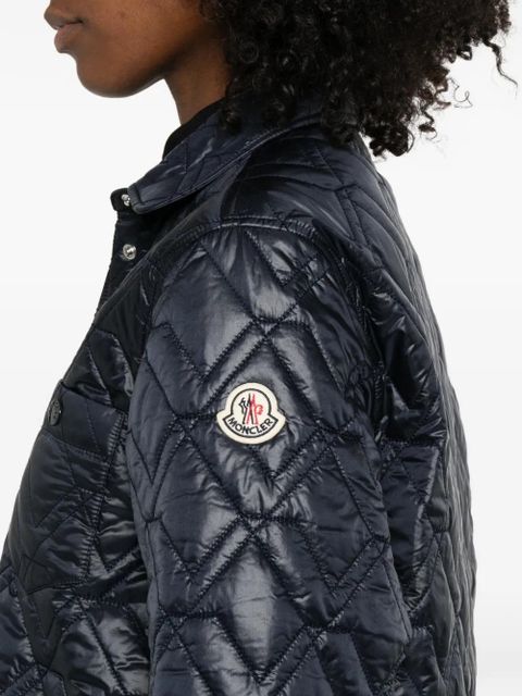 Moncler quilted pocket overshirt - Blue