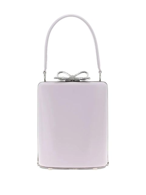 Self-Portrait bow-embellished tote bag - Purple - zdjęcie produktu nr 2