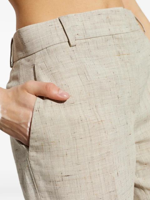 Moschino slub-texture tailored trousers - Neutrals