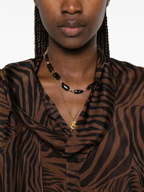 Max Mara satin-finish shirt - Brown