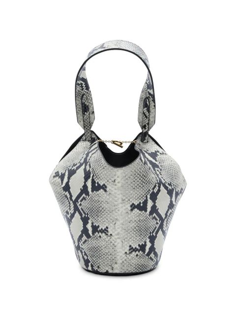 KHAITE mini Lotus snakeskin-embossed tote bag - Neutrals - zdjęcie produktu nr 2