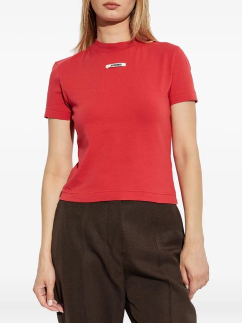 Jacquemus logo-tag short-sleeve T-shirt - Red