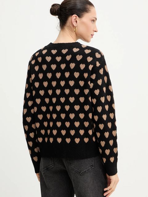 Morgan sweter damski kolor czarny lekki MCOEUR