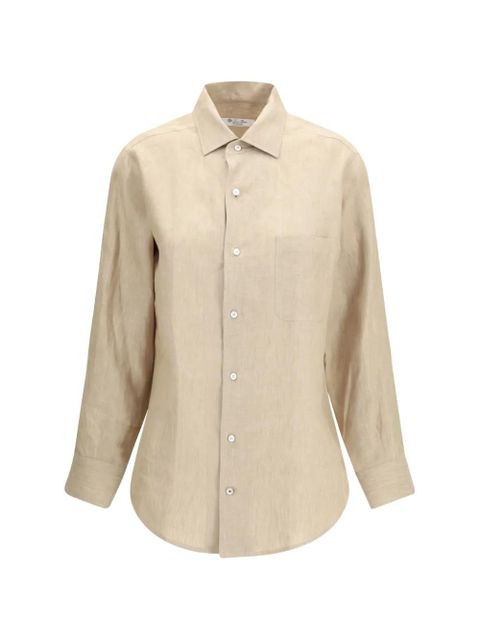 Loro Piana André chest-pocket linen shirt - Neutrals - zdjęcie produktu nr 1