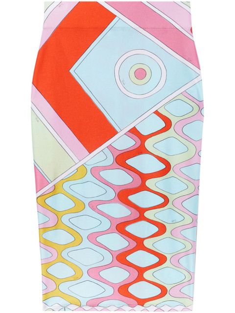 PUCCI Vivara-print pencil skirt - Blue - zdjęcie produktu nr 1