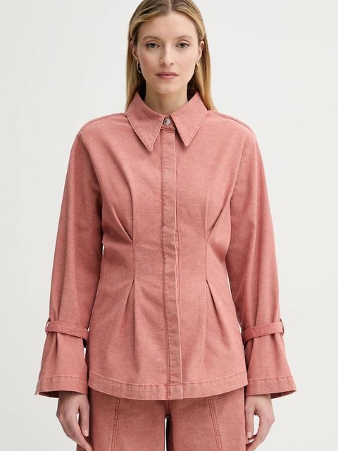 Gestuz koszula damska kolor pomarańczowy slim z kołnierzykiem klasycznym 10909937 - zdjęcie produktu nr 1