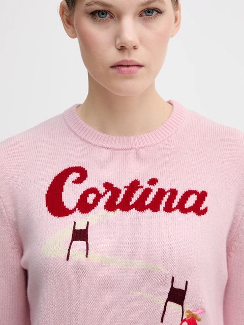 MC2 Saint Barth sweter wełniany damski kolor różowy QUE0018