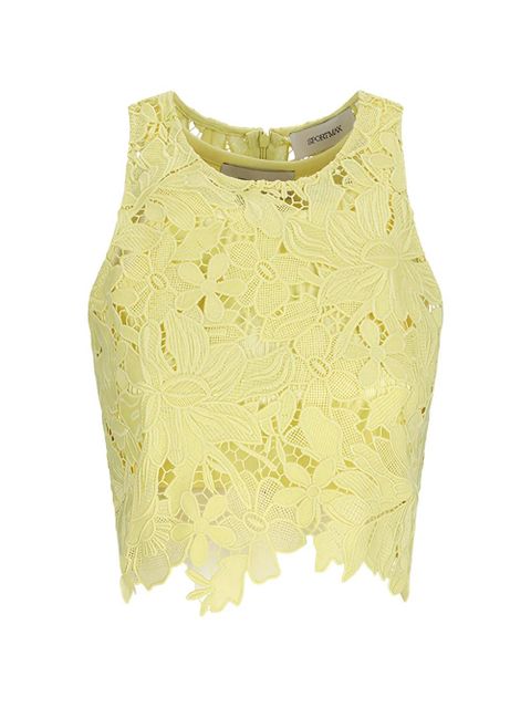 Sportmax macramé top - Yellow - zdjęcie produktu nr 1