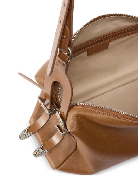 PINKO Love Birds-detail shoulder bag - Brown