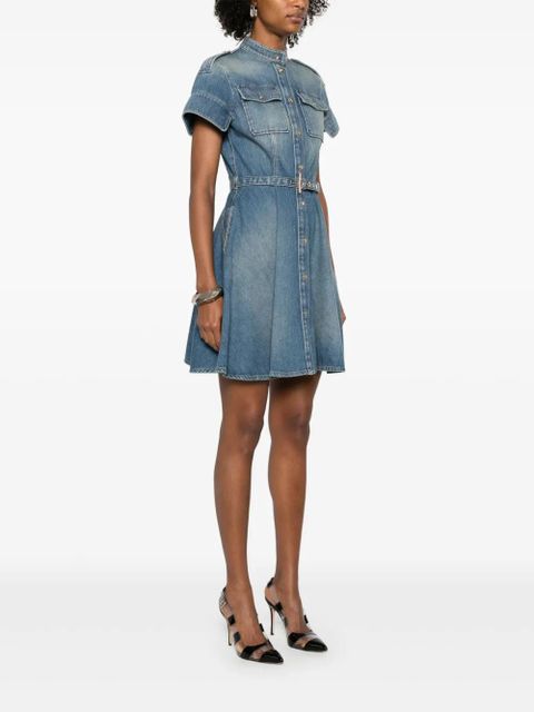 Alexander McQueen denim mini dress - Blue