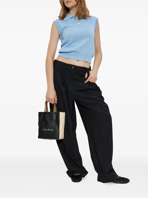 Marni cotton polo top - Blue - zdjęcie produktu nr 2