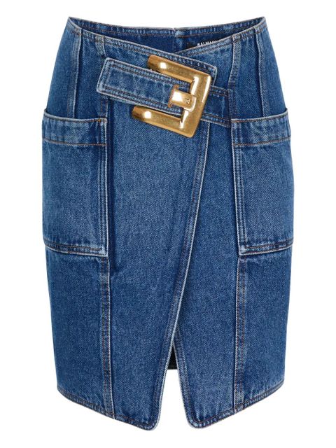 Balmain belt pocket mini skirt - Blue - zdjęcie produktu nr 1
