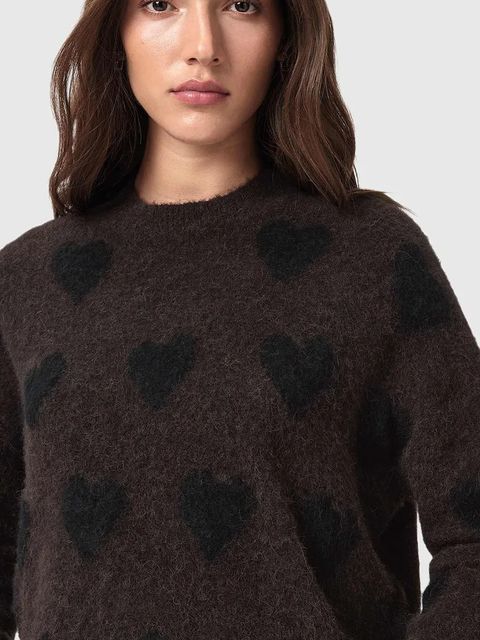 AllSaints sweter z dodatkiem wełny AMORA damski kolor czarny ciepły W043KC - zdjęcie produktu nr 2