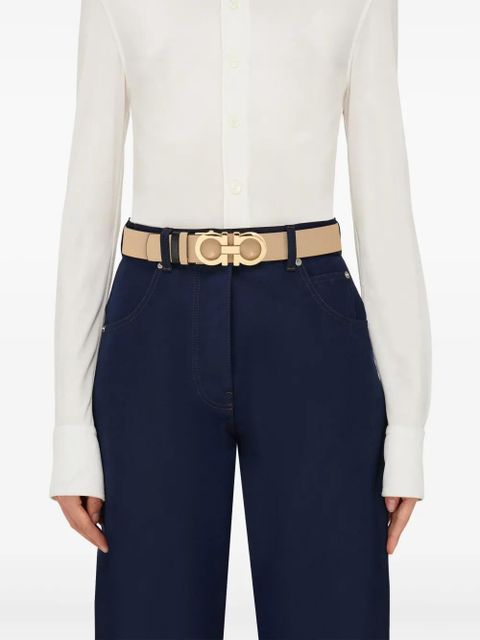 Ferragamo adjustable reversible Gancini belt - Neutrals
