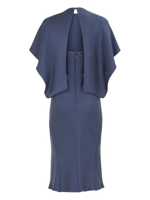 FENDI cape-sleeve midi dress - Blue - zdjęcie produktu nr 2