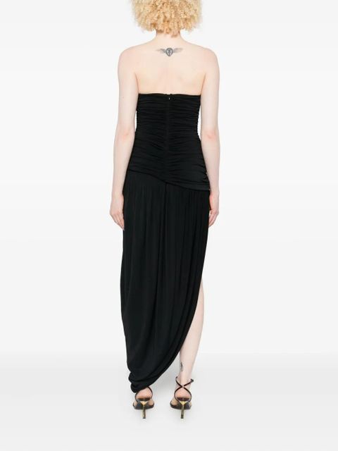 Magda Butrym strapless draped dress - Black