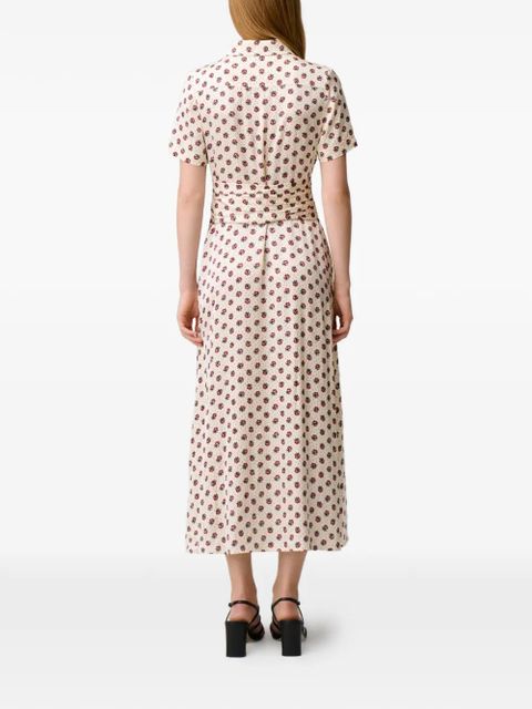 Claudie Pierlot floral knotted midi dress - Neutrals
