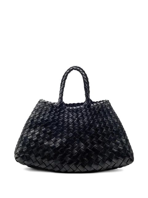 DRAGON DIFFUSION small Santa Croce braided-handle tote bag - Black - zdjęcie produktu nr 1