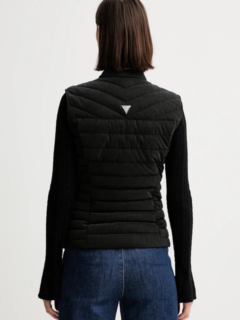 Guess bezrękawnik EMMANUELA kolor czarny przejściowy W5YL14 WHDQ0