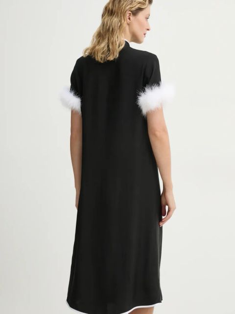 The Sleeper sukienka kolor czarny midi prosta DRDR03P002F