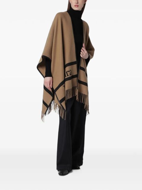 Max Mara jacquard wool poncho - Brown - zdjęcie produktu nr 2