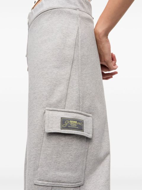 GANNI logo-patch track trousers - Grey