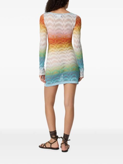 Missoni long-sleeve mini dress - White