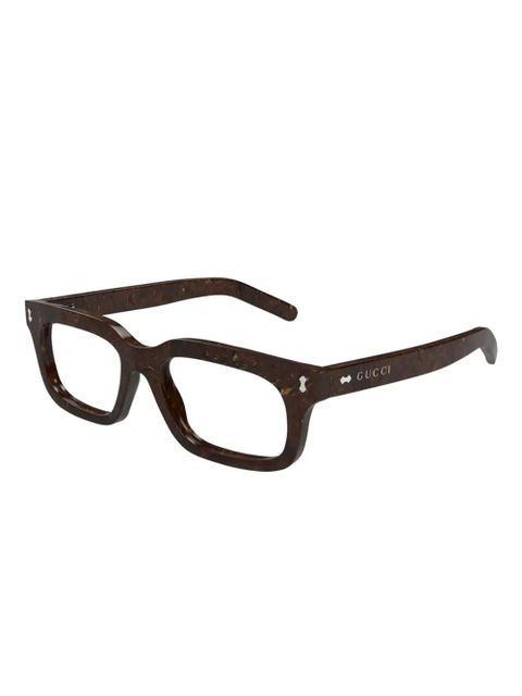 Gucci Eyewear rectangle-frame sunglasses - Brown