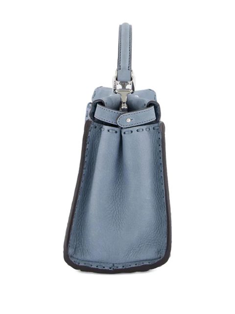 FENDI mini Selleria Peekaboo leather shoulder bag - Blue