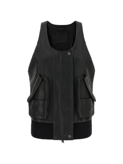 The Attico Hammered leather gilet - Black - zdjęcie produktu nr 1