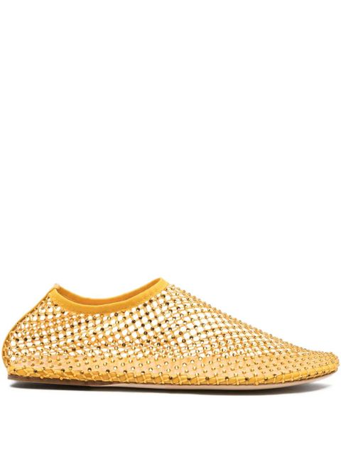 Christopher Esber crystal-embellished ballet flats - Yellow - zdjęcie produktu nr 1