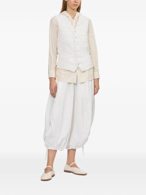 Comme Des Garçons floral-embroidered vest - White - zdjęcie produktu nr 2