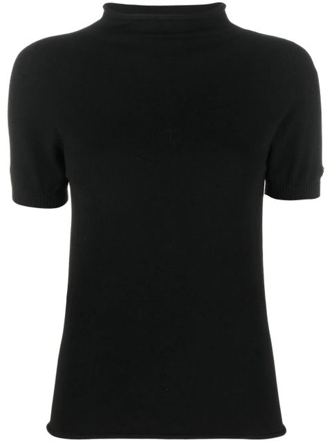 TWINSET logo-plaque high-neck jumper - Black - zdjęcie produktu nr 1