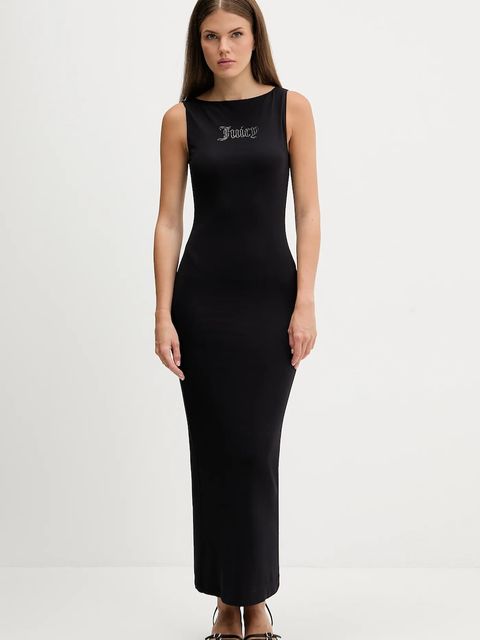 Juicy Couture sukienka kolor czarny maxi prosta JCWED225318 - zdjęcie produktu nr 1